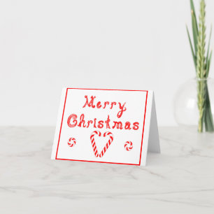 Frohe Weihnachten Herz Candy Canes Pfefferminz Swi