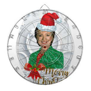 frohe weihnachten Hillary Clinton Dartscheibe