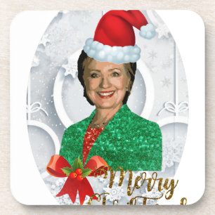 frohe weihnachten Hillary Clinton Untersetzer