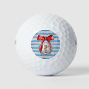 Frohe Weihnachten Hilton Head Island Bear Ornament Golfball