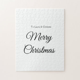 Frohe Weihnachten hinzufügen Namen Text benutzerde Puzzle