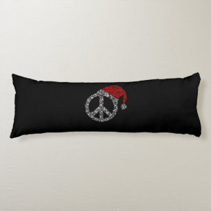 Frohe Weihnachten   Hippies Symbol Santa Claus Hat Seitenschläferkissen