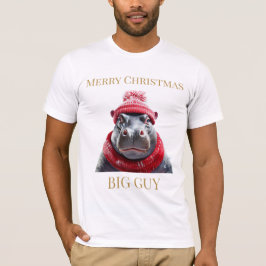 Frohe Weihnachten Hippo Beanie und Schal Hoodie T-Shirt