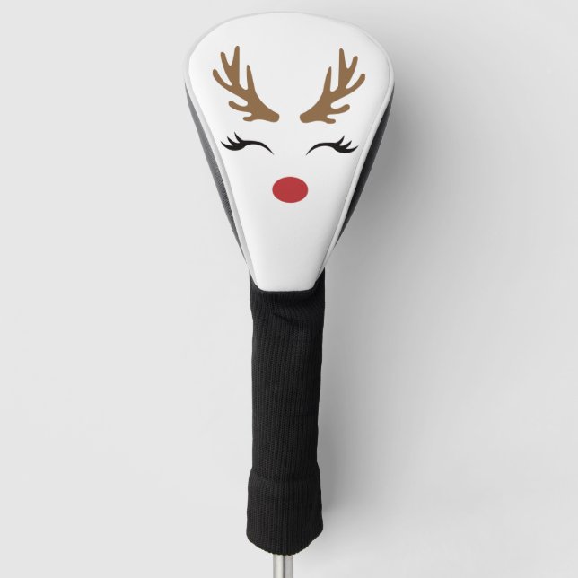 Frohe Weihnachten Hirsch Golf Headcover (Vorderseite)