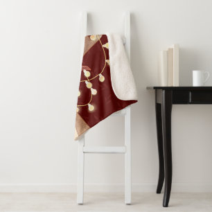 Frohe Weihnachten Hirsch Sherpa Decke Sherpadecke