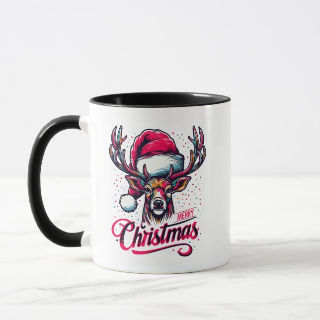 Frohe Weihnachten Hirsch Tasse (Links)