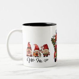 Frohe Weihnachten! Ho Ho Ho! Gnome-Tasse Zweifarbige Tasse