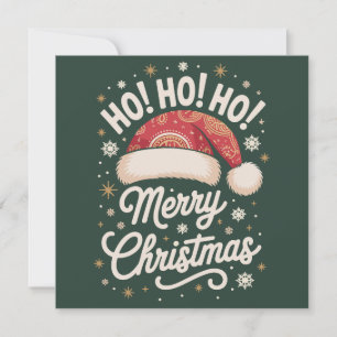 Frohe Weihnachten HoHoHo Funny Weihnachtsmannmütze