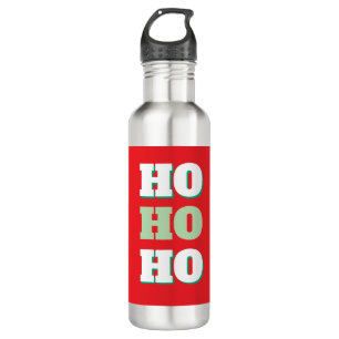 Frohe Weihnachten HoHoHo Party Minimalistisch Schl Edelstahlflasche