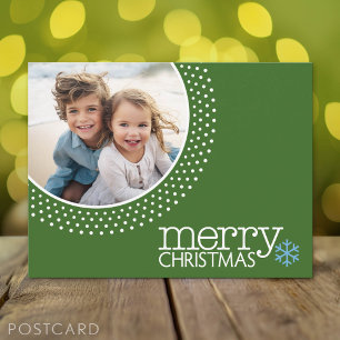 Frohe Weihnachten - Holiday Photo Dots Postkarte