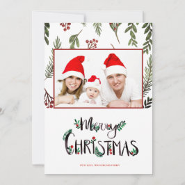 Frohe Weihnachten, Holly Berry Branches Foto