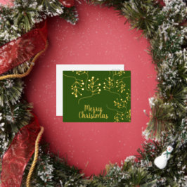 Frohe Weihnachten Holly Berry Gold präsentiert Gre Folien Feiertagspostkarte
