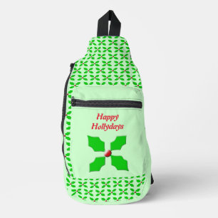 Frohe Weihnachten Holly Custom Crossbody Bag
