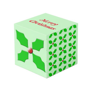 Frohe Weihnachten Holly Custom Foto Cube Würfel