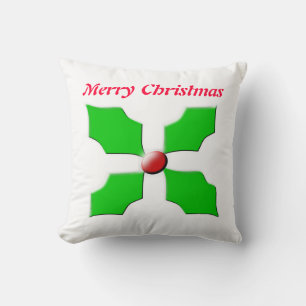 Frohe Weihnachten Holly individuell anpassbares Ki Kissen