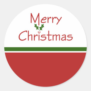 Frohe Weihnachten Holly Stickers