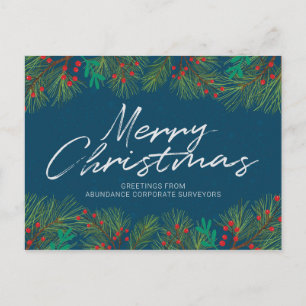 Frohe Weihnachten Holly und Beeren Personalisieren