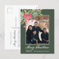 Frohe Weihnachten Holly und Berry Greenery Foto Ho