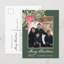 Frohe Weihnachten Holly und Berry Greenery Foto Ho