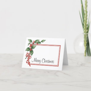 Frohe Weihnachten Holly Verlasse Vintag Red Holida