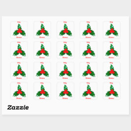Frohe Weihnachten Holly White Stickers
