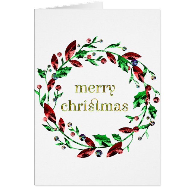 Frohe Weihnachten Holly Wreath (Vorne)