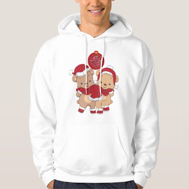 Frohe Weihnachten Hooded Sweatshirt (Vorderseite)