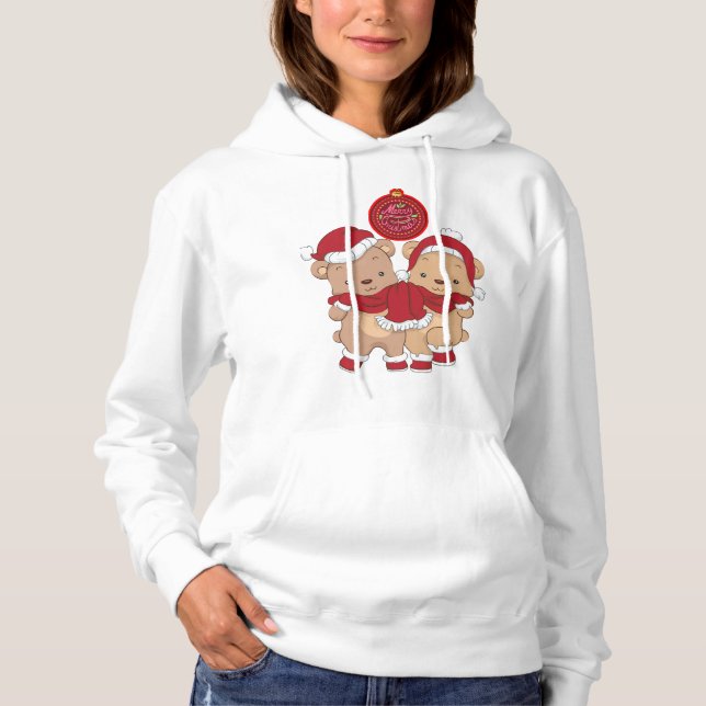 Frohe Weihnachten Hooded Sweatshirt (Vorderseite)