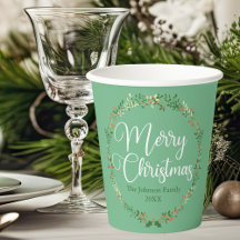 Frohe Weihnachten Hübschen grünen Kranz Custom Par
