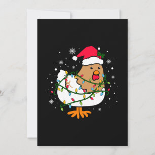 Frohe Weihnachten Huhn Weihnachtsbaum Licht Einladung