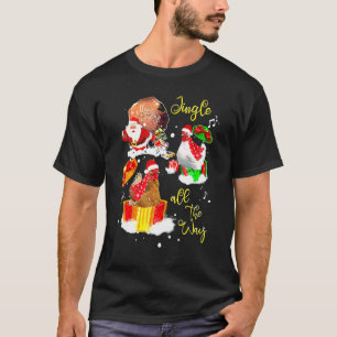 Frohe Weihnachten Huhn Weihnachtsmann Jingle All T T-Shirt