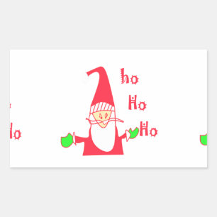 Frohe Weihnachten Humorvoller Santa-Maus Einzigart Rechteckiger Aufkleber
