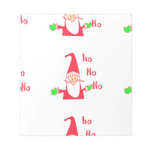 Frohe Weihnachten Humorvoller Weihnachtsmann-Maus  Notizblock