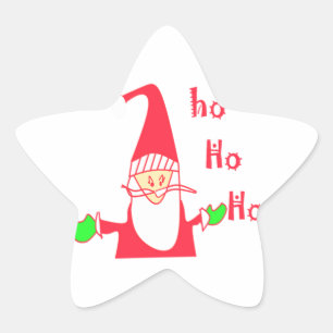 Frohe Weihnachten Humorvoller Weihnachtsmann-Maus Stern-Aufkleber