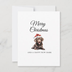 Frohe Weihnachten Hund Chocolate Lab