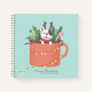 Frohe Weihnachten: Hunde Illustration Art Notizbuch