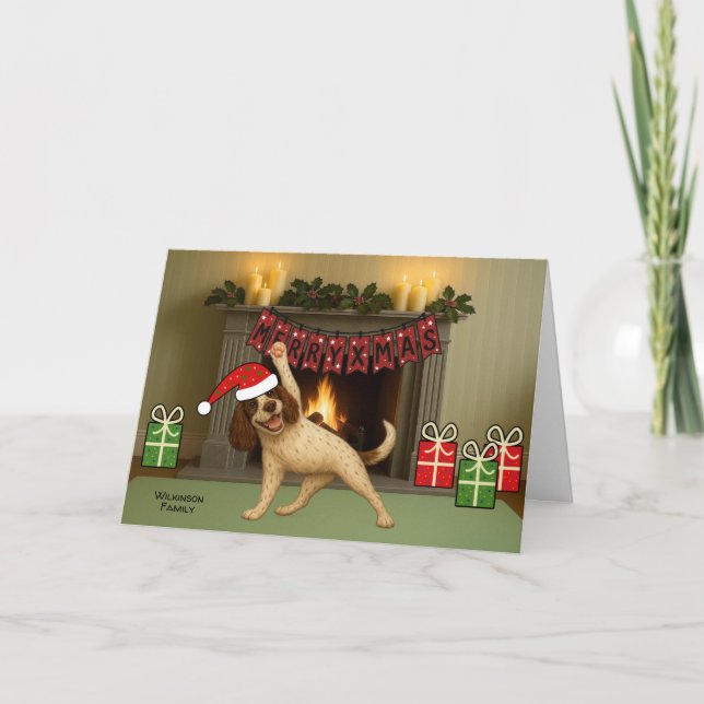 Frohe Weihnachten Hunde Yoga  (Vorderseite)