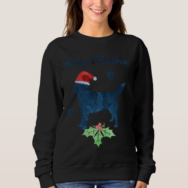 Frohe Weihnachten Husky Art Sweatshirt (Vorderseite)