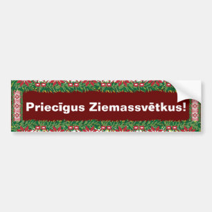 Frohe Weihnachten I Priecīgus Ziemassvētkus Autoaufkleber