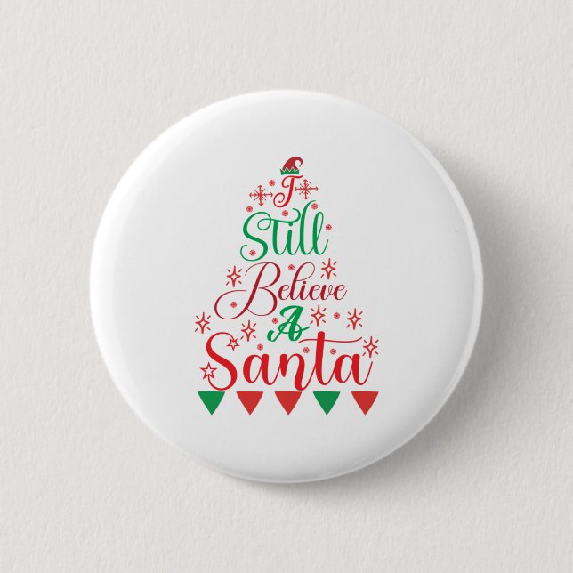 Frohe Weihnachten ich glaube noch immer an einen W Button (Vorderseite)