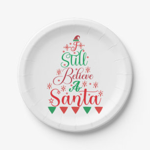 Frohe Weihnachten ich glaube noch immer an einen W Pappteller