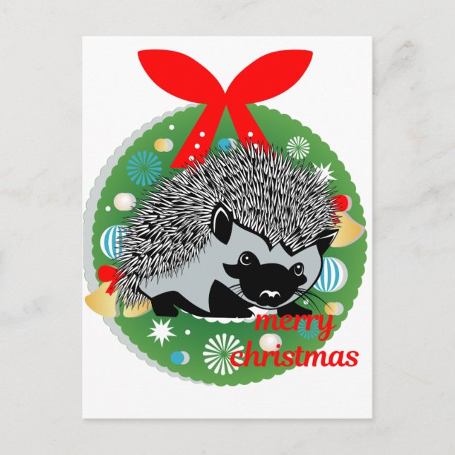 Frohe Weihnachten Igel (Vorderseite)