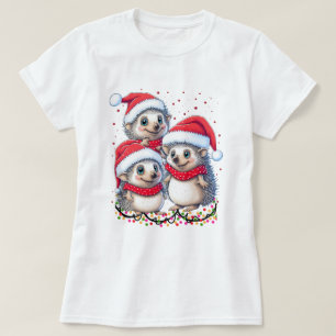 Frohe Weihnachten Igel Adorable Holiday Geschenke T-Shirt