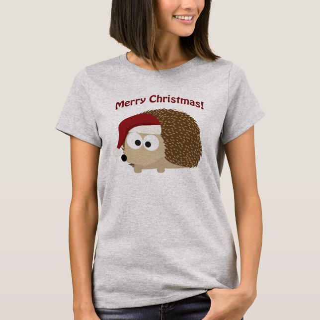 Frohe Weihnachten! Igel T-Shirt (Vorderseite)