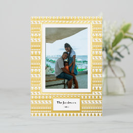 Frohe Weihnachten! Ihr Foto & Familiennamen & Jahr Folien Feiertagskarte