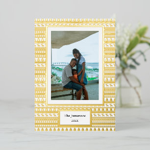 Frohe Weihnachten! Ihr Foto & Familiennamen & Jahr Folien Feiertagskarte