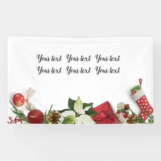 Frohe Weihnachten Ihr Text Banner (Horizontal)