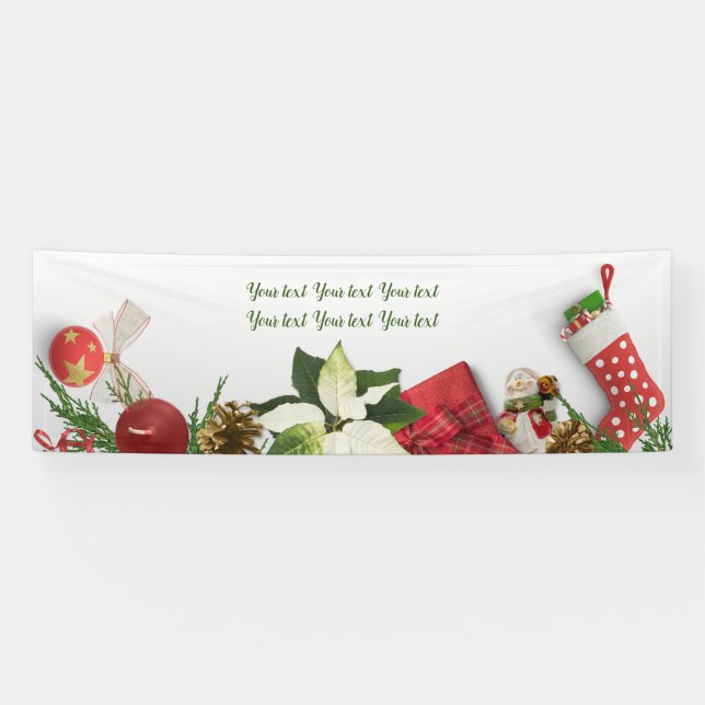 Frohe Weihnachten Ihr Text Banner (Horizontal)