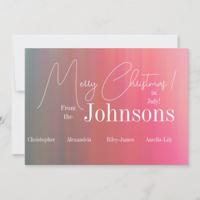 Frohe Weihnachten im Juli (Vorderseite)