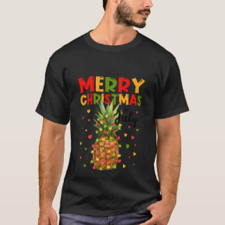 Frohe Weihnachten im Juli Ananas Lights Summer Va T-Shirt